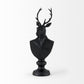 23" Black Polyresin Suited Deer Bust Tabletop Sculpture