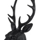 23" Black Polyresin Suited Deer Bust Tabletop Sculpture
