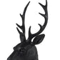 23" Black Polyresin Suited Deer Bust Tabletop Sculpture