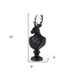 23" Black Polyresin Suited Deer Bust Tabletop Sculpture