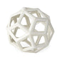 7" White Ceramic Decorative Orb Tabletop Sculpture
