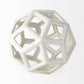 7" White Ceramic Decorative Orb Tabletop Sculpture