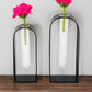 Set Of Two Black Metal Test Tube Decor Pieces