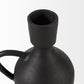 7" Black Ceramic Round Jug Vase