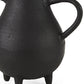 8" Black Two Handle Ceramic Jug Vase