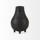 8" Black Two Handle Ceramic Jug Vase
