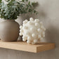 6" Ivory Resin Knobby Nubs Orb Tabletop Sculpture