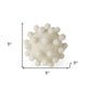5" Ivory Resin Knobby Nubs Orb Tabletop Sculpture
