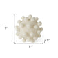 5" Ivory Resin Knobby Nubs Orb Tabletop Sculpture