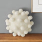 5" Ivory Resin Knobby Nubs Orb Tabletop Sculpture