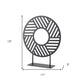Black Metal Round Geometric Sculpture