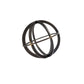 Petite Black Metal Circular Decorative Object