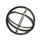 9" Black Metal Round Tabletop Sculpture