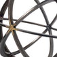 9" Black Metal Round Tabletop Sculpture