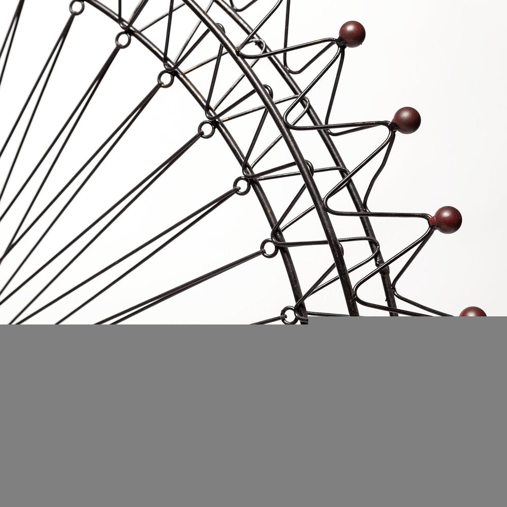 Metal And Wood London Eye Moveable Sculpture
