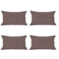 Set Of 4 Red Houndstooth Lumbar Pillow Covers