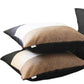 Set of Four 18" Black Ivory And Brown Fabric Throw Pillow Covers