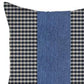 Set Of 4 Blue Houndstooth Pillow Covers