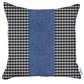 Set Of 4 Blue Houndstooth Pillow Covers