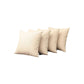 Set of Four Ivory Throw Pillow Covers