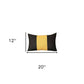 Set Of 4 Black And Yellow Lumbar Pillow Covers