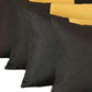 Set Of 4 Black And Yellow Lumbar Pillow Covers