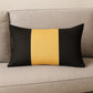Set Of 4 Black And Yellow Lumbar Pillow Covers
