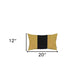 Set Of 4 Yellow And Black Lumbar Pillow Covers