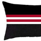 Set Of 4 Red And Black Lumbar Pillow Covers