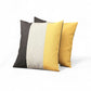 Set of Two 18" Gray Black And Yellow Fabric Throw Pillow Covers