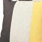 Set of Two 18" Gray Black And Yellow Fabric Throw Pillow Covers