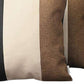 Set of Two 18" Black Ivory And Brown Fabric Throw Pillow Covers