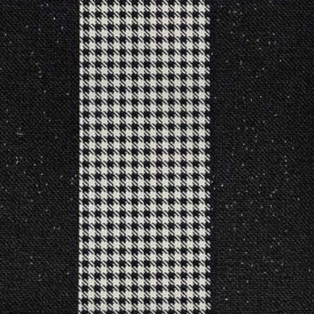 Set of Two 18" Black and White Houndstooth Fabric Throw Pillow Covers