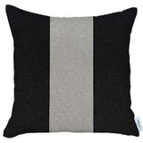 Set Of 2 Black And White Center Pillow Covers