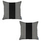 Set of Two 18" Black and White Houndstooth Fabric Throw Pillow Covers