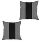 Set of Two 18" Black and White Houndstooth Fabric Throw Pillow Covers