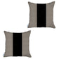 Set of Two 18" Black Brown and White Houndstooth Fabric Throw Pillow Covers