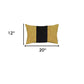 Set Of 2 Yellow And Black Lumbar Pillow Covers