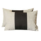 Set Of 2 Gray And Black Lumbar Pillow Covers
