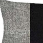 Set Of 2 Gray And Black Lumbar Pillow Covers