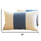 Set Of 2 Ivory And Blue Lumbar Pillow Covers
