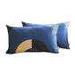 Set Of 2 Blue Modern Lumbar Pillow Covers
