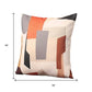 Set of Two 18" X 18" Orange and Ivory Polyester Pillow Cover