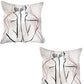 Set Of 2 White Boho Chic Printed Pillow Covers