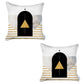 Set Of 2 Yellow Geometric Printed Pillow Covers