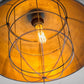 Rustic Gold Tone Metal Dome Hanging Light