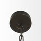 Antiqued Black Metal Hanging Industrial Caged Pendent Light