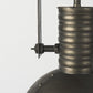 Antiqued Black Metal Hanging Industrial Caged Pendent Light