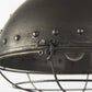 Antiqued Black Metal Hanging Industrial Caged Pendent Light