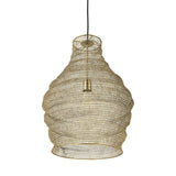 Gold Metal Wire Mesh Hanging Pendant Light